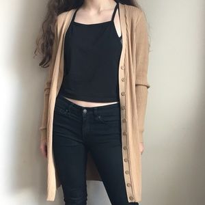 Tan cardigan